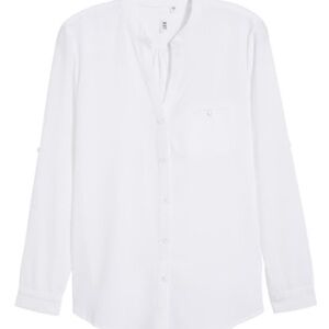 Kut from the Kloth Classic White Button-Up Blouse
